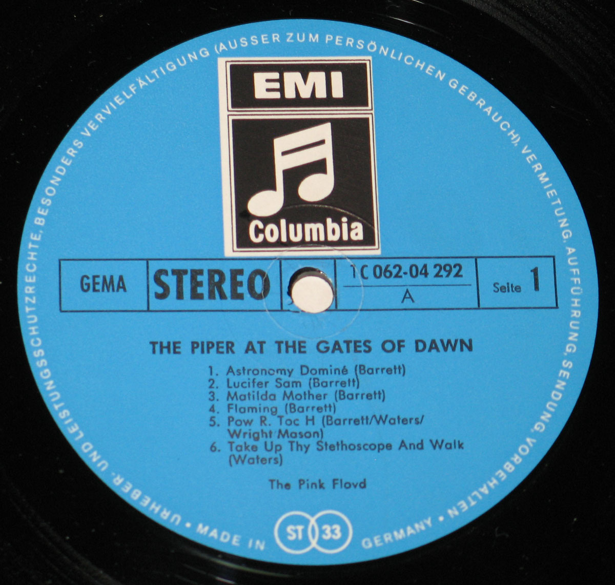High Resolution Photo #3 PINK FLOYD Piper Gates Germany 